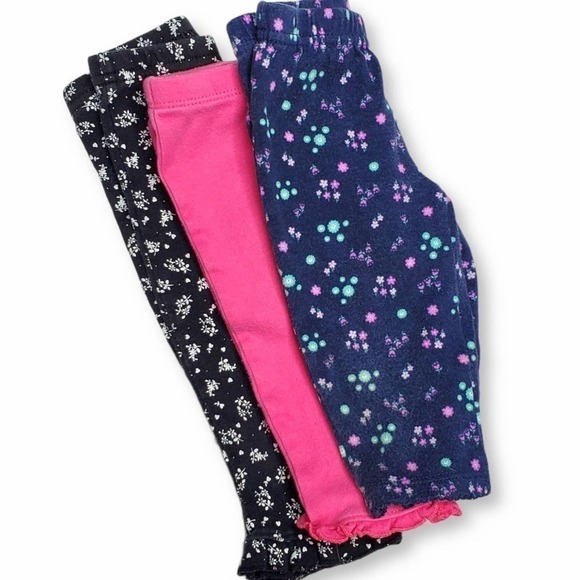 Carter's Floral Print Pants Bundle 3 Pairs 3-6 Mo - Picture 1 of 10